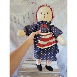 Americana doll raggedy and plush stuffed country f